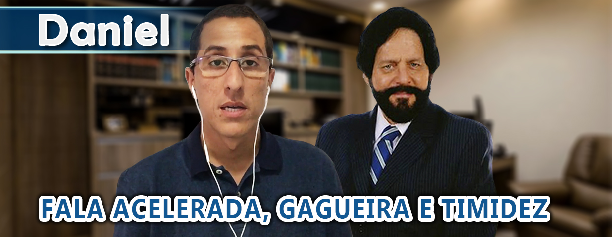 Paciente Daniel curado da gagueira e fala celerada
